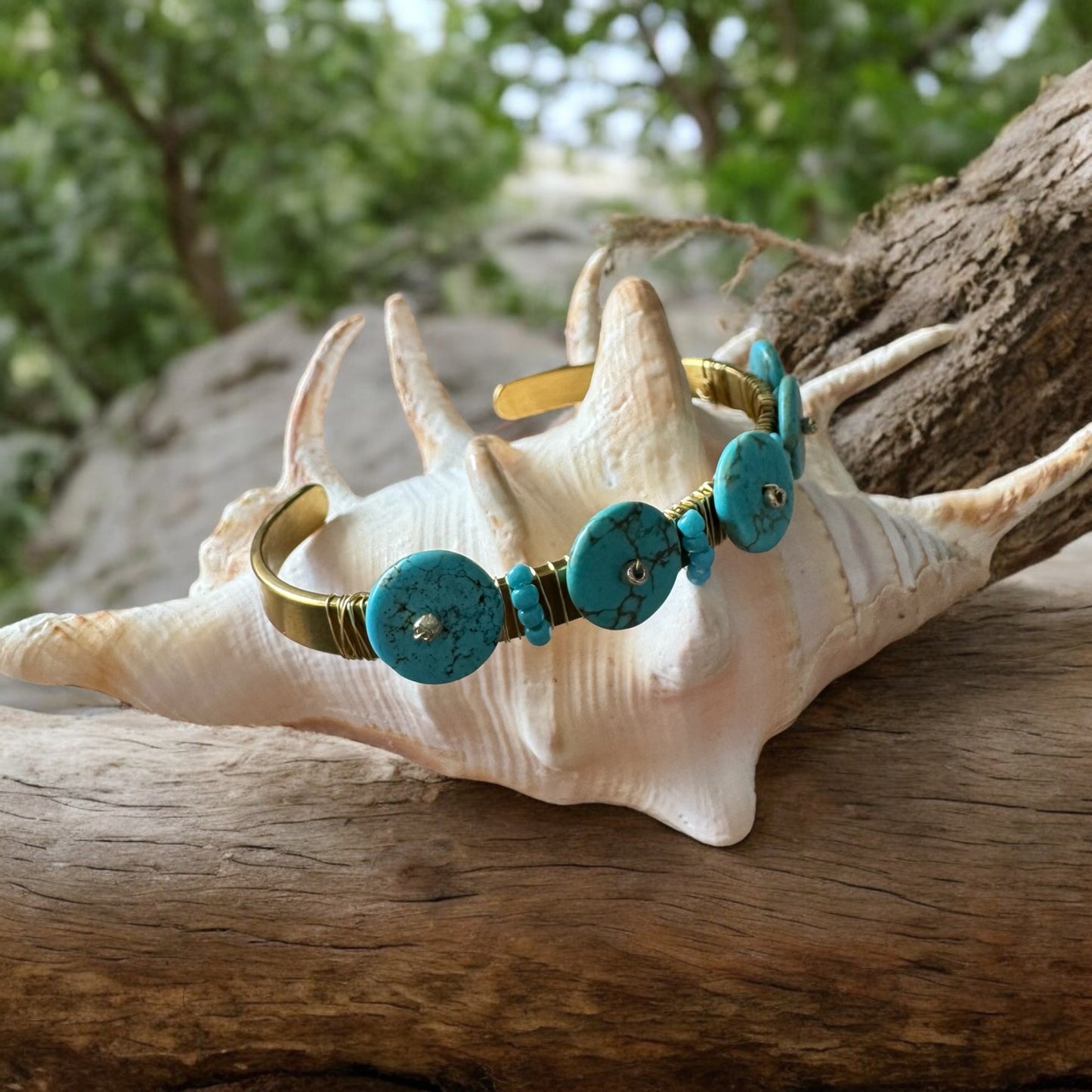 BRACELET JONC MIXTE TURQUOISE