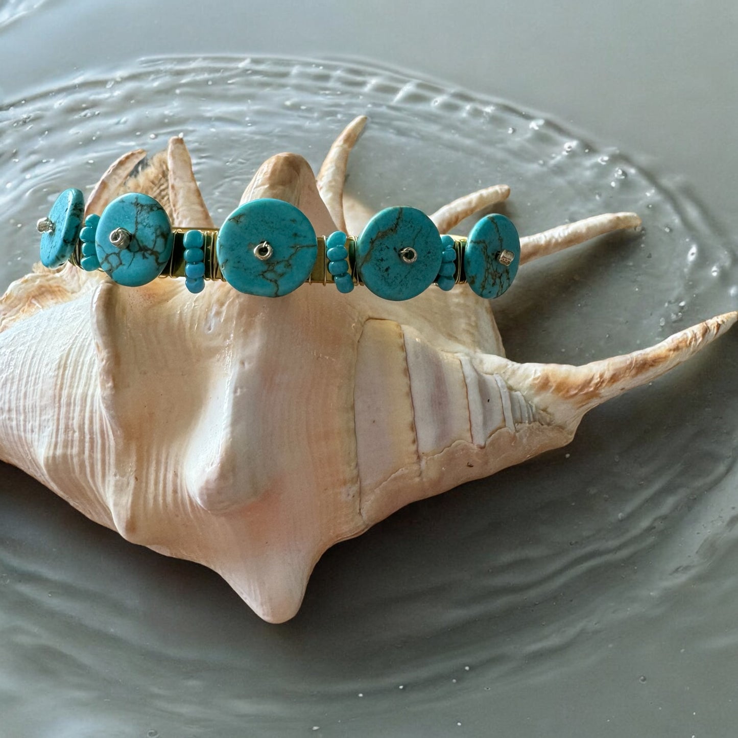 BRACELET JONC MIXTE TURQUOISE