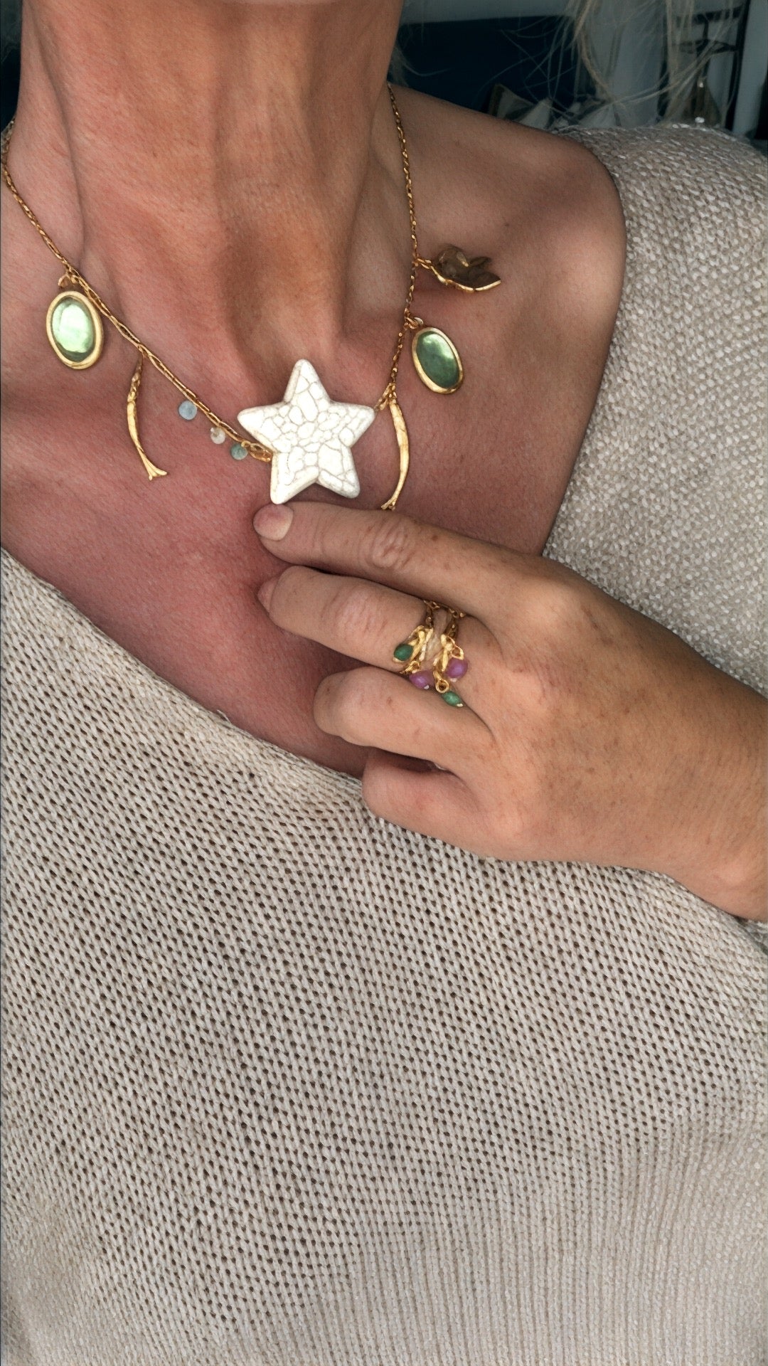 COLLIER RAS DU COU CELESTE