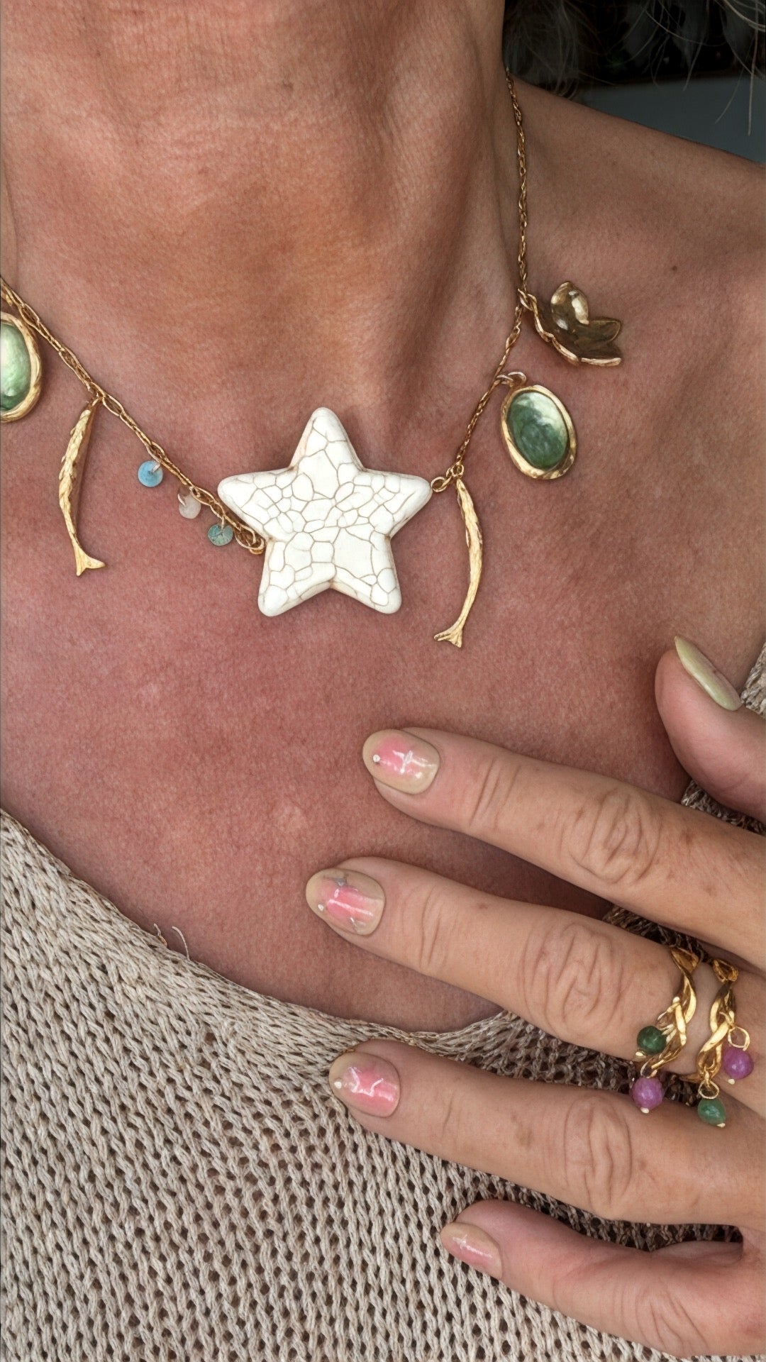 COLLIER RAS DU COU CELESTE