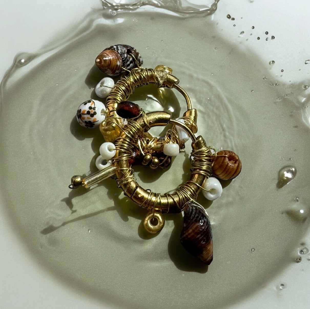 BOUCLES D'OREILLES CREOLES COQUILLAGES