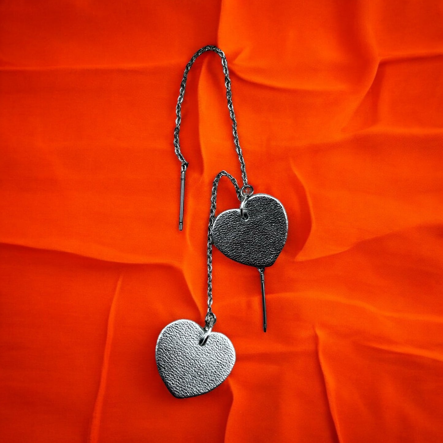 BOUCLES D'OREILLES TRAVERSANTES LEATHER HEART
