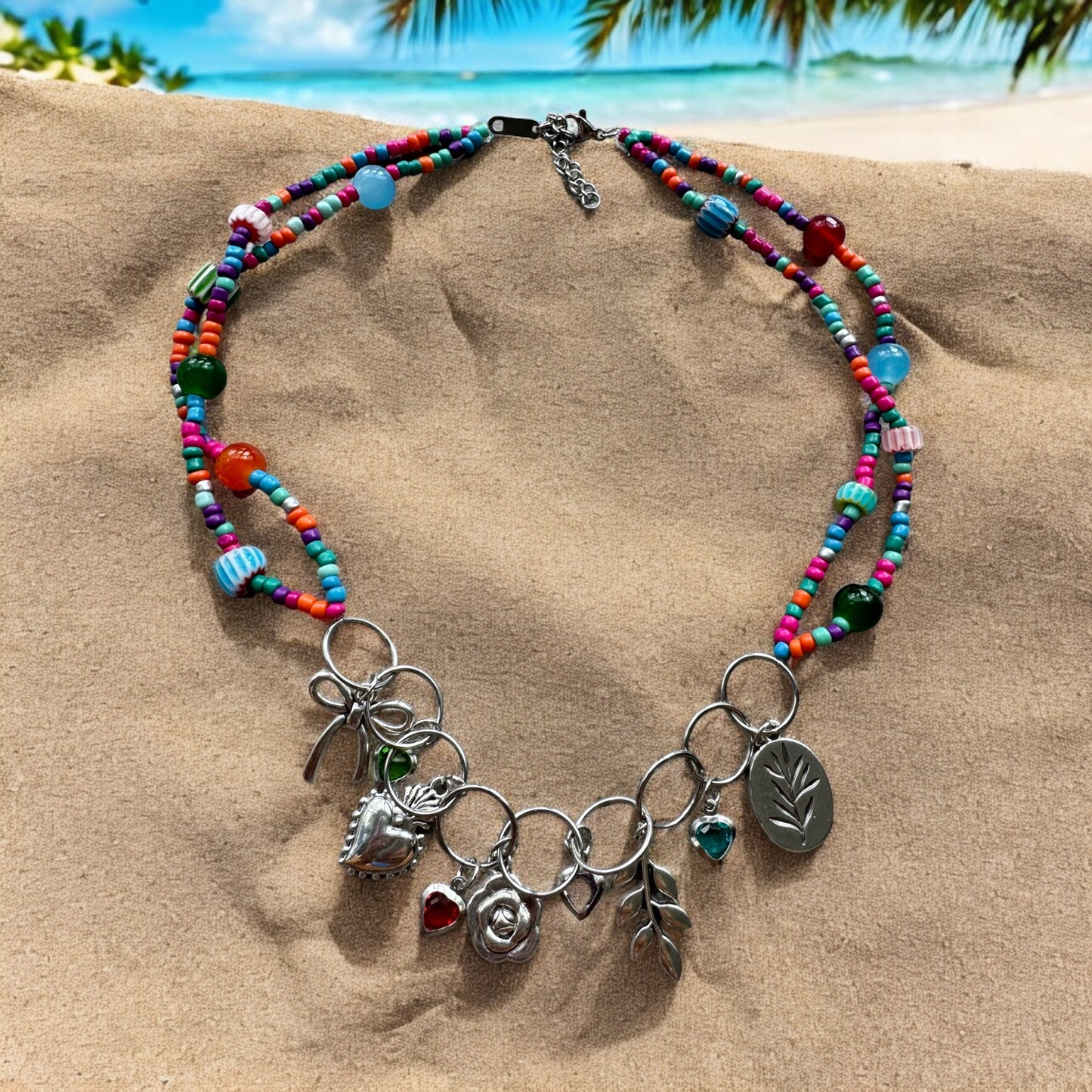 COLLIER RAS DU COU COLOR FLOWERS