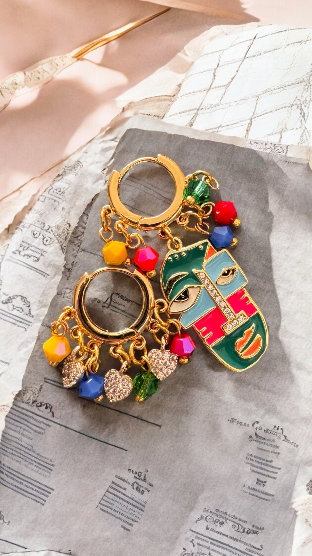 BOUCLES D'OREILLES CREOLES COLOR MASK