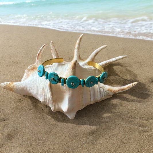 BRACELET JONC MIXTE TURQUOISE