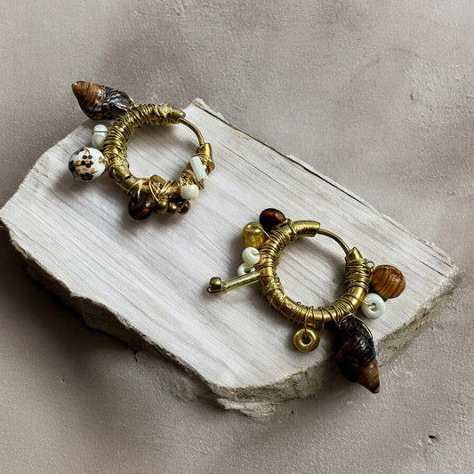 BOUCLES D'OREILLES CREOLES COQUILLAGES