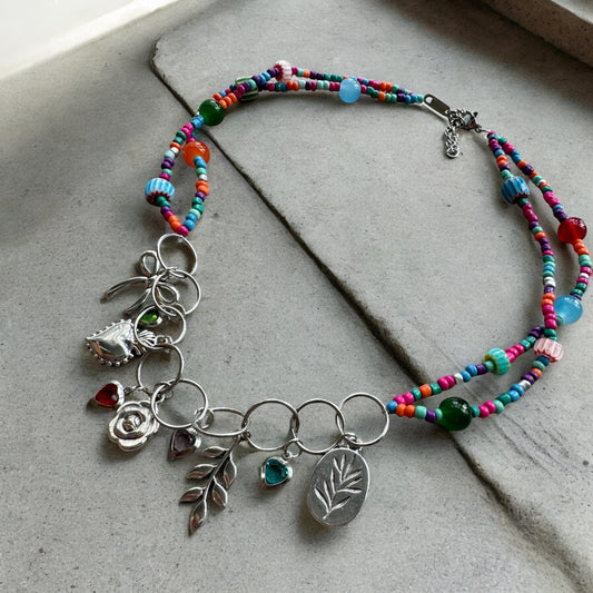 COLLIER RAS DU COU COLOR FLOWERS