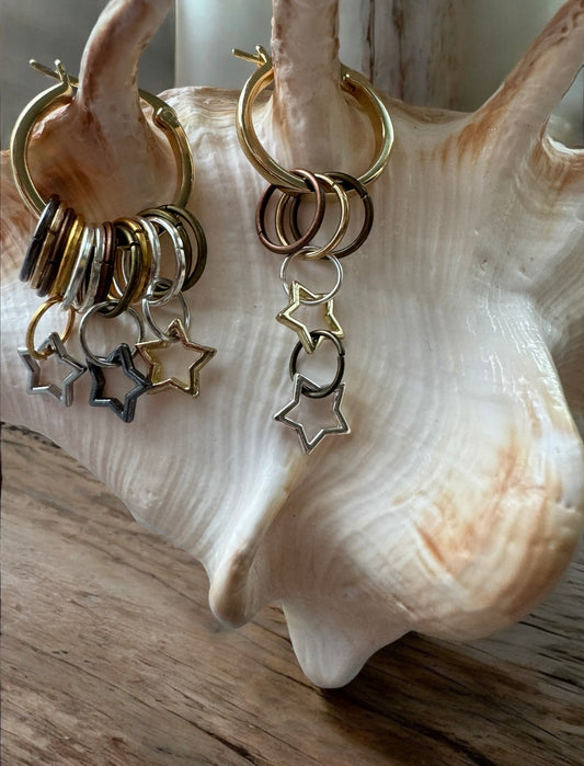BOUCLES D'OREILLES CREOLES STARS